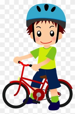 Child Boy Bicycle Clipart 自転車 に 乗る 子供 イラスト Png Download Pinclipart