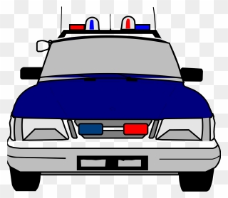 Police Car Clipart Black And White - Png Download