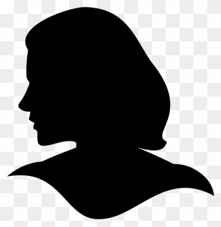 Silhouette Woman Drawing Clip Art - Silhouette Head Woman Clipart - Png Download