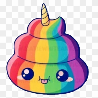 Rainbow Poop Emoji Clipart