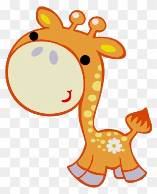 Giraffe Cartoon Cliparts Co - Cute Baby Giraffe Cartoon - Png Download