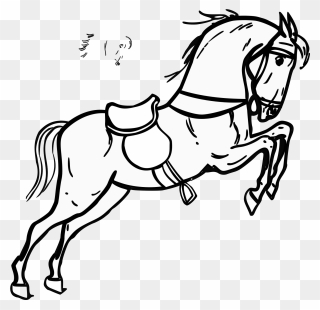 Mustang Horse Coloring Page Clipart