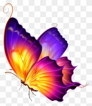 #butterfly #cartoon #clipart #springtime #freetoedit - Transparent Background Butterfly Png