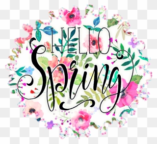 #cute #nice #hellospring #spring #springtime - Hello Spring Time Fond Transparent Clipart