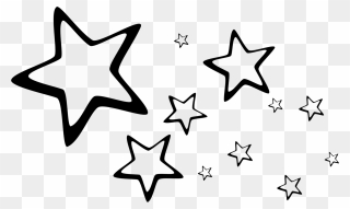 Star Blue Desktop Wallpaper Drawing White - Black And White Stars Png Clipart