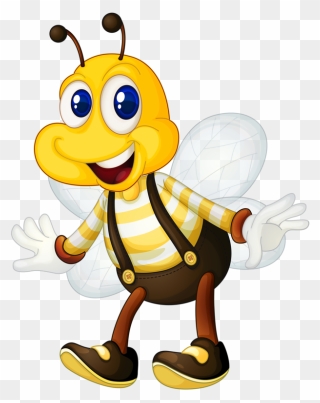 Stickers Vector Bumblebee - Honey Bee Bee Cartoon Png Clipart