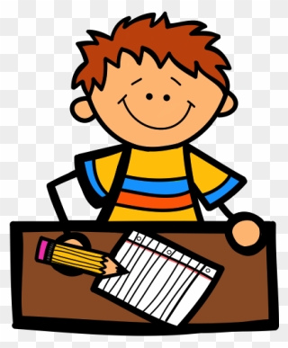 Student Writing Clipart - Kid Writing Clipart - Png Download
