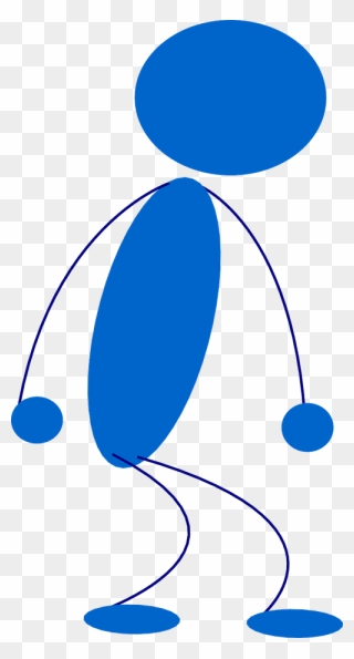 Stickman Stick Figure Matchstick Man - Blue Stickman Png Clipart