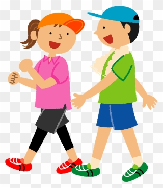 Couple Walking Clipart - ウォーキング イラスト フリー 素材 - Png Download