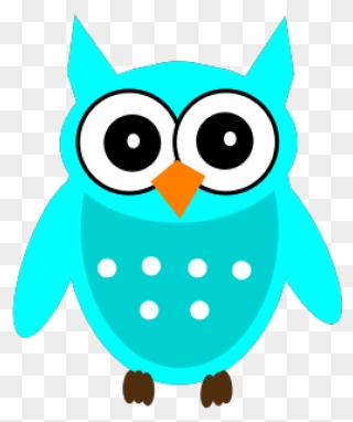 Turquoise Chic Owl Svg Clip Arts - Cartoon - Png Download