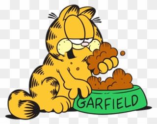 Garfield Eating Something - Garfield Eating Png Clipart