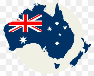 Flag Of Australia Map - Happy Australia Day 2018 Clipart