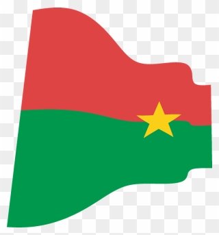 Burkina Faso Wavy Flag Clipart - Flag - Png Download
