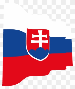 Slovakia Wavy Flag Clipart - Crest - Png Download