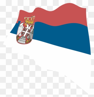 Serbian Wavy Flag Clipart - Png Download