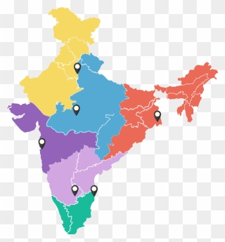 India Transparent Background - Telangana In India Map Clipart