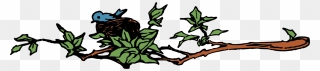 Plant,flora,leaf - Tree Nest Bird Clip Art - Png Download