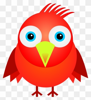 Faces Clipart Bird - Red Birds Clip Art - Png Download