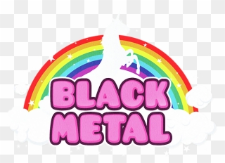 Unicorn Metal Black Clipart