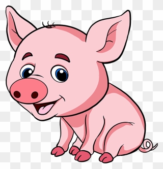 How To Draw Baby Pig - Drawing Of Baby Pig Clipart