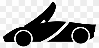 Top Down Sports Car Silhouette - Sports Car Silhouettes Png Clipart