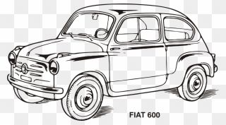 Transparent Old Cars Clipart - Fiat Clipart - Png Download