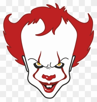 Pennywise Face Transparent & Png Clipart Free Download - Pennywise Cartoon