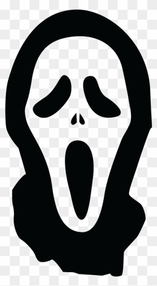 Ghostface Decal Sticker Jason Voorhees Freddy Krueger - Scream Face Clipart