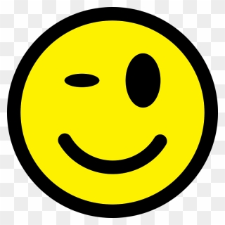 Wink Happy Face - Emoticon Clipart