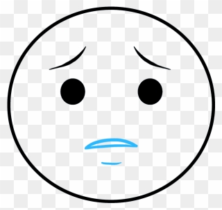 How To Draw Crying Emoji Cry Sad Face- - Sad Face Emoji Drawing Clipart