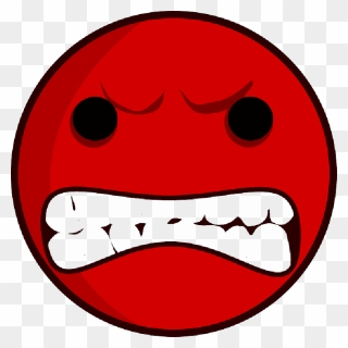 Red Sad Face Clip Art - Angry Face Clip Art - Png Download