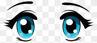 Silly Face Clip Art - Anime Girl Eyes Transparent - Png Download