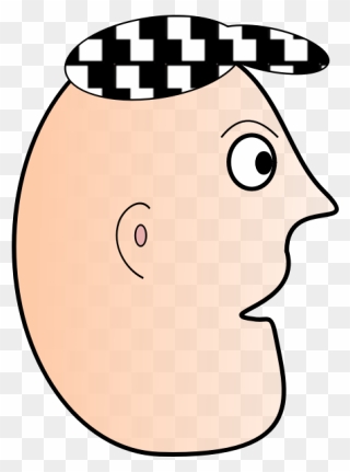 Checkered Hat Face - Cara Em Caricatura Clipart