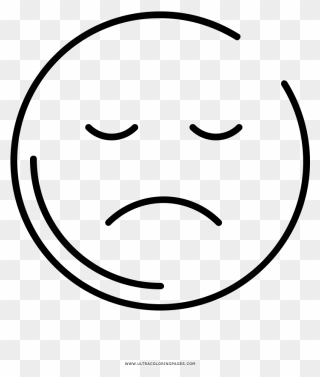 Hd Sad Face Coloring Page Ultra Coloring Pages Png - Smiley Clipart