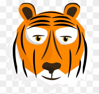 Tiger Face Clipart - Portable Network Graphics - Png Download