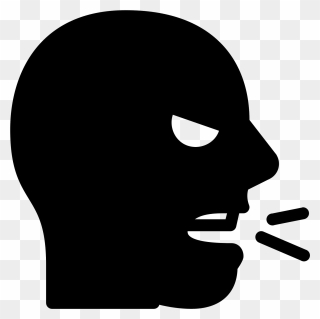 Computer Icons Clip Art - Angry Silhouette Face - Png Download