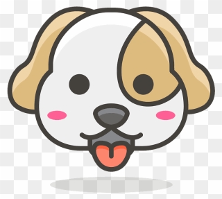 Dog Face Emoji Clipart - Dog Face Cartoon Png Transparent Png