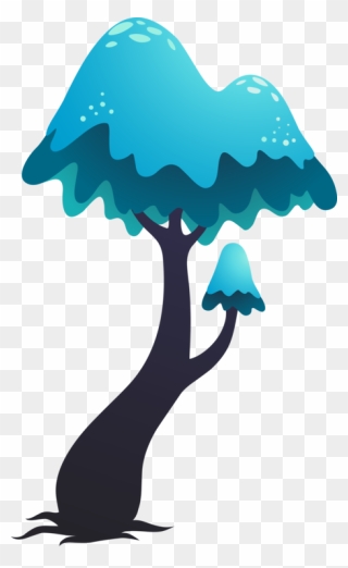 Blue,turquoise,tree - Art Clipart
