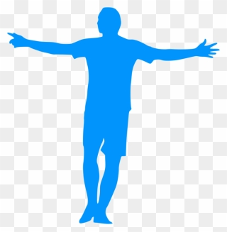 Silhouette Football 18 Clip Arts - Blue Human Silhouette Png Transparent Png