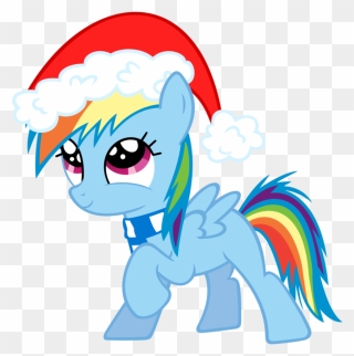 Clipart Rainbow Christmas - Rainbow Dash My Little Pony Christmas - Png Download