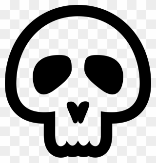 Skull Bones - Skull Symbol Black And White Clipart