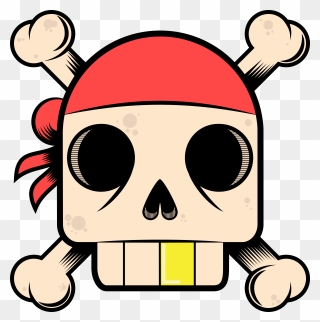 Pirate Skull - Cartoon Clipart