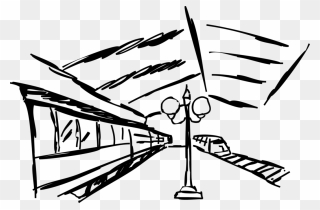 Train Or Subway Station Loading Platform - Clip Art - Png Download