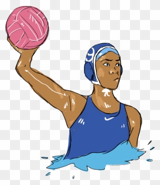 Polo Drawing Player - Water Polo Girl Clipart - Png Download