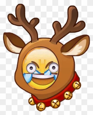 Transparent Christmas Emoji Png - Reindeer Bitmoji Clipart