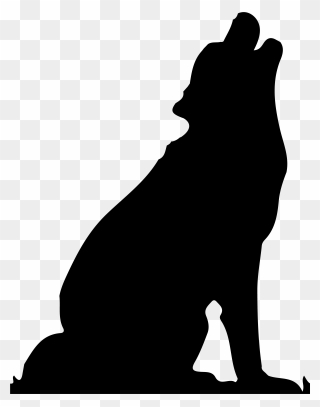Gray Wolf Silhouette Black Wolf Clipart