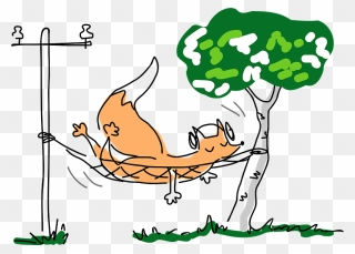 Relaxing Fox Clipart - Relaxed Clipart - Png Download