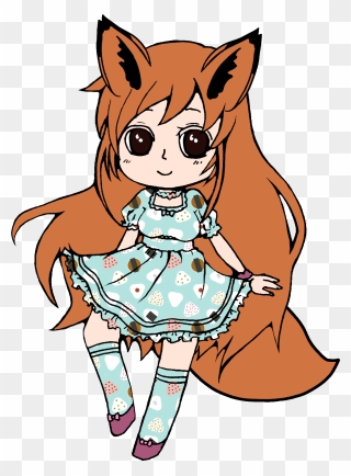 Girl Fox Drawing Draw Freetoedit Anime Animegirl Line - Cute Drawings Of Animal Girls Attic Fox Clipart