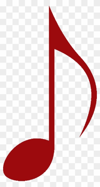 Transparent Red Musical Note Clipart