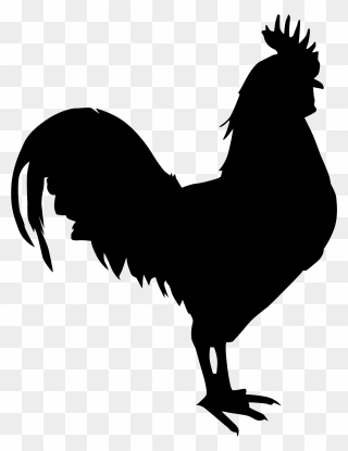 Transparent Rooster Clipart - Silhouette Transparent Rooster Png